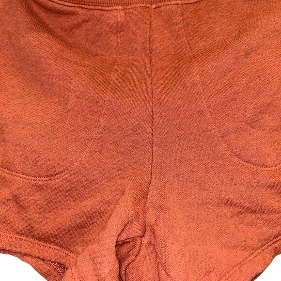 Madewell Make Weekends Linger Late Summer Rust sweatshirt jersey knit shorts S - Picture 3 of 4